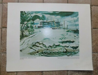Vintage NASA Print / Poster - VAB CONSTRUCTION KENNEDY SPACE- NASA Space Art #69