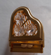 Crystal Temptations Gold Plated Spectra Swarovski Clear Crystal Piano 2”