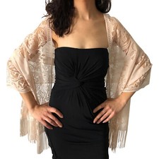 Central Chic Tulle Lace Wedding Shawl Wrap Pashmina Party Evening Summer Scarf