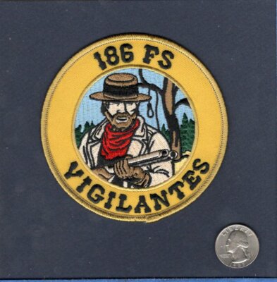 186th FS Vigilantes Montana Ang USAF F-16 Falcon Fighter Escadron Veste ...