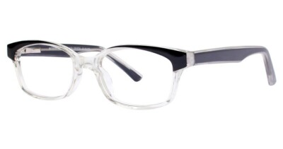 MODERN OPTICAL BASHFUL WOMEN'S PLASTIC EYEGLASSES 42-16-130 BLK/CRY W/ SOFT CASE