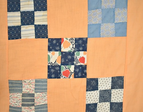 GORGEOUS, WELL PIECED Vintage 30's Double 9-Patch Antique Quilt Top ~MINT COND.! - Picture 7 of 8