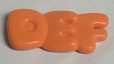 1987 Fisher Price Fun with Food Replacement Part-Alphabet Soup Noodle Orange DEF
