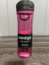 Contigo 24oz Leak proof Water Bottle Lid AutoPop Pink