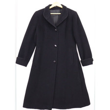 Cinzia Rocca Designer Womens Wool Blend Black Coat Us Size 12 Made In Italy