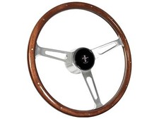 1965-67 Ford Mustang 15 Real Walnut Wood Rivet Grip Shelby Style Steering Wheel 1965-67 Ford Mustang 15 Real Walnut Wood Rivet Grip Shelby Style Steering Wheel