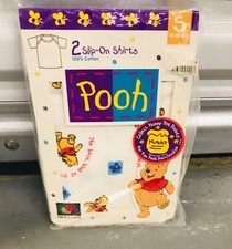 NWT Baby WINNIE the POOH Infant SHIRTS 100 Cotton 2 PACK Small