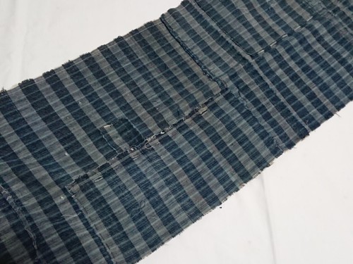 Japanese Boro set Fabric Indigo Dyed Sashiko Patchwork Vintage 191×30cm - Bild 6 von 10