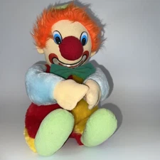 Vintage Chosun Plush Clown Classic Red Nose Made In Korea Hook & Loop Hands
