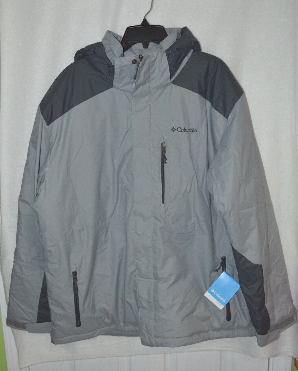 Columbia Men's Pine Mountain Light Gray/Grey Colorblock Hooded