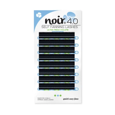 Easy Fanning Lashes Noir 0.04 Self Fanning Eyelash Extensions Russian Volume C D