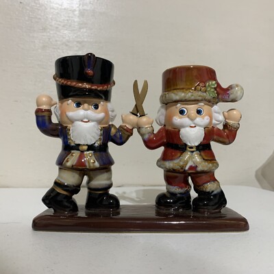 Yankee Candle Christmas Dueling Nutcracker Tea Lights Candle Holder 7x6''