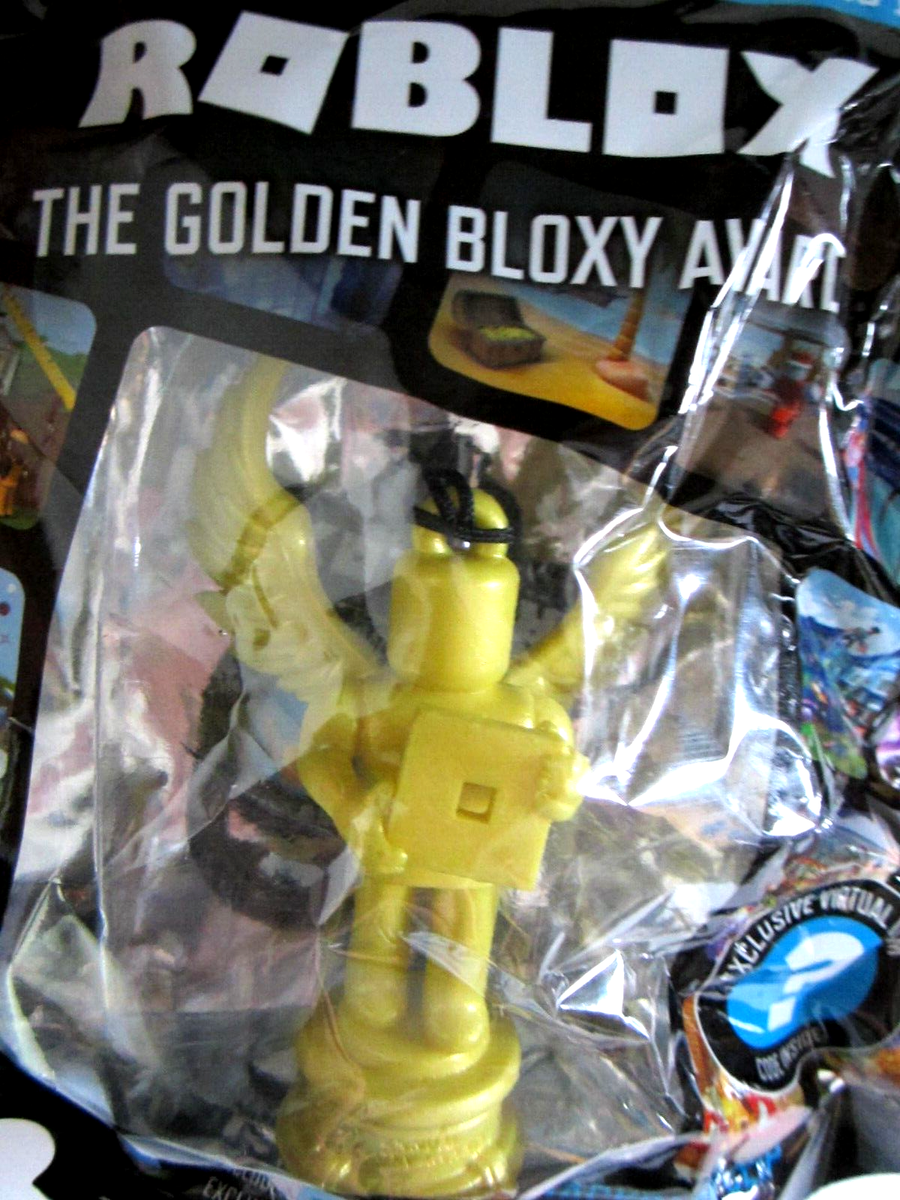 New ROBLOX The GOLDEN BLOXY AWARD Backpack Clip Series 1 Jazwares