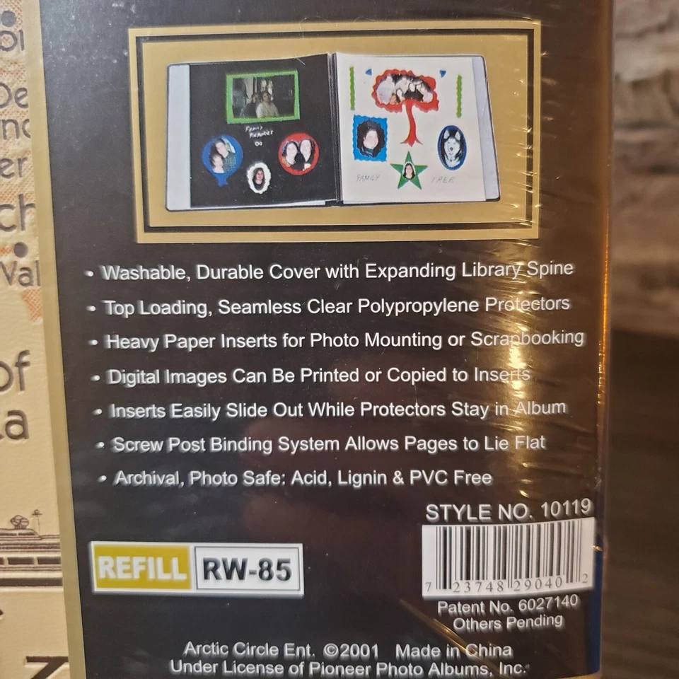 NOS NEW ALASKA Map Easy Load Acid Free Photo Book Beige 8.5" x 11" Detailed - Image 4 of 4