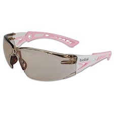 Bolle Safety 40249 Rush Safety Glasses White/Pink Frame Copper Lens 1/Each
