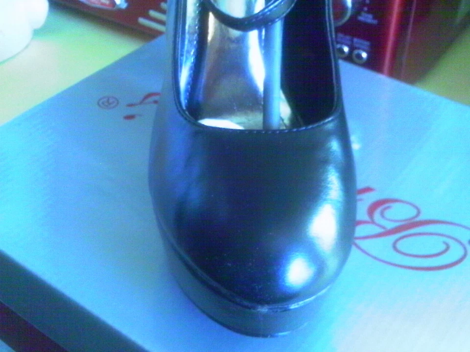 BRECKELLE'S PLATAFORMA LOOK CUERO NEGRO MARY JANES STILETTO 8 M Foto 2 de 4