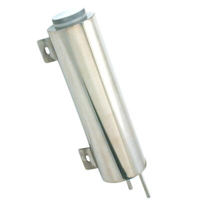 SPECTRE Performance 3'' x 10'' Long Polished Stainless Radiator Overflow Tank 4192