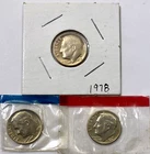 1978 P&D Roosevelt Dimes in Mint Set Cello + S Deep Cameo Proof  3 Bu Gem Coins