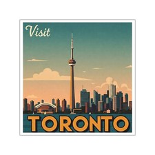 Toronto Canada, Vinyl Stickers, Retro Style, Travel Decals, Laptop Decor