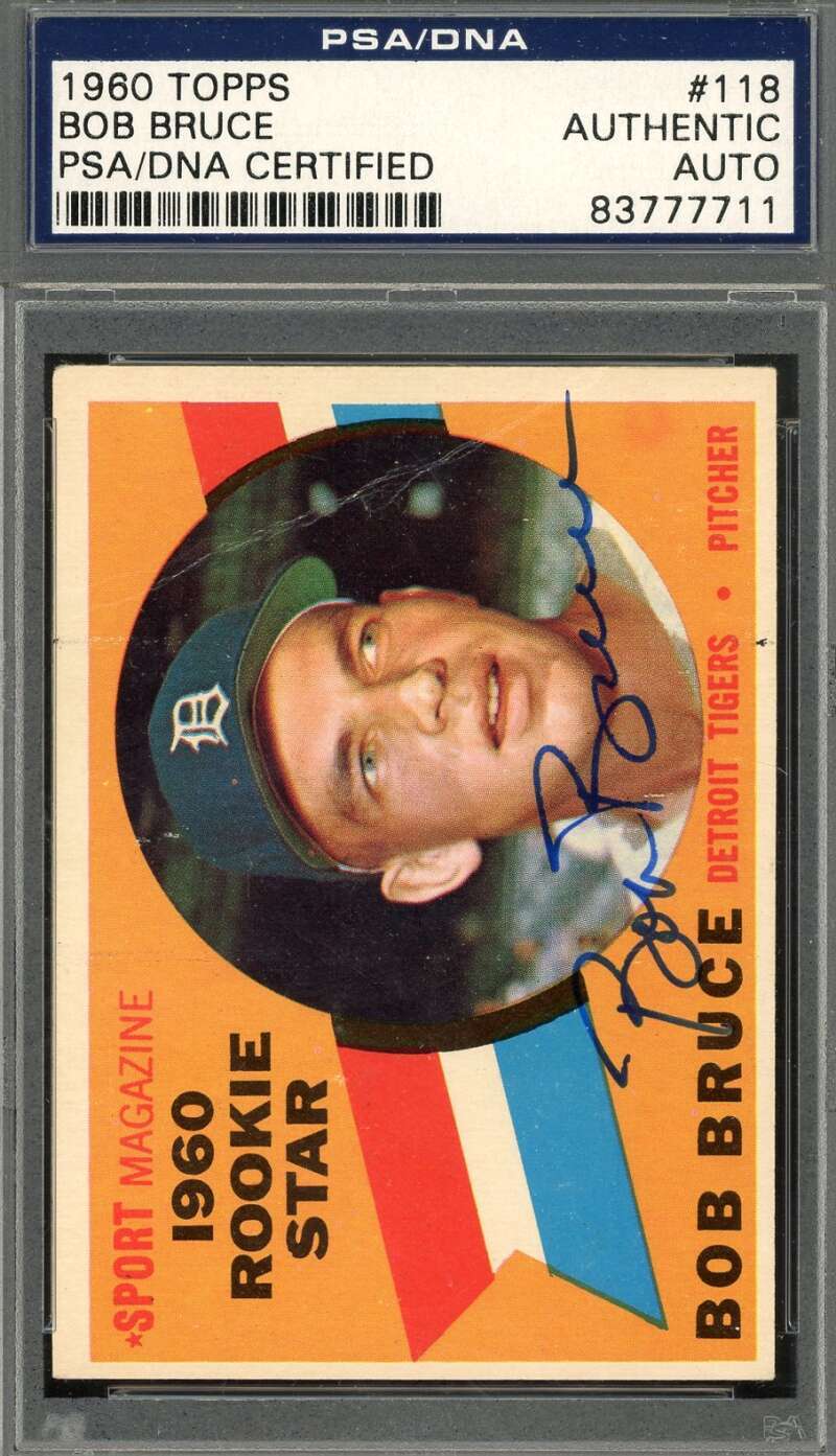 Bob Bruce PSA DNA Signed 1960 Topps Rookie Autograph