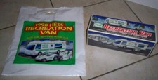 NEW Hess 1998 Toy Truck RV Recreation Van Camper w/ Bag, Dune Buggy, Motorcycle