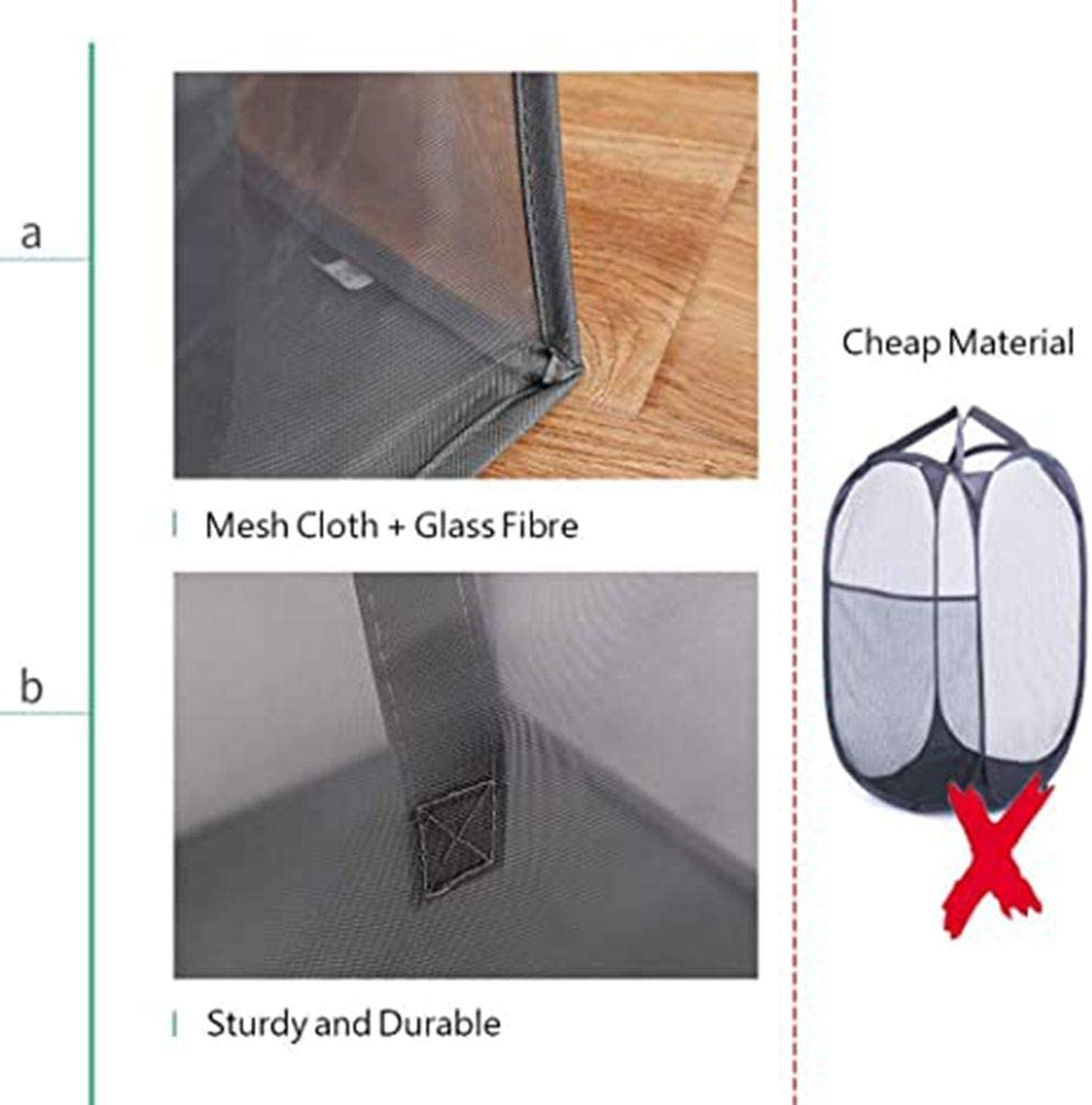 Pop up Laundry Baskets Mesh Collapsible Laundry Hampers Storage with