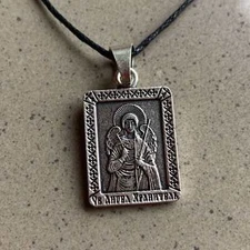 Guardian Angel Pendant Men Religious Pendant Icon Necklace Jewelry Christian