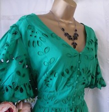 👗***MONSOON PRE-OWNED  "BRODERIE GREEN" DRESS SIZE EXTRA LARGE***👗
