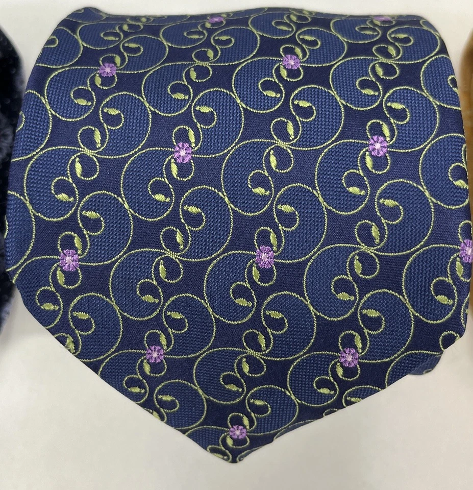 Lot Of 3 Ike Behar New York Mens Multicolor Ties 100% Silk Lot Of 3 3.25”X 60” - Image 3 of 4