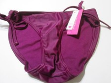 NWT Xhilaration Womens Size S Bikini Bottom Burgundy Hipster Tie Side Swimwear