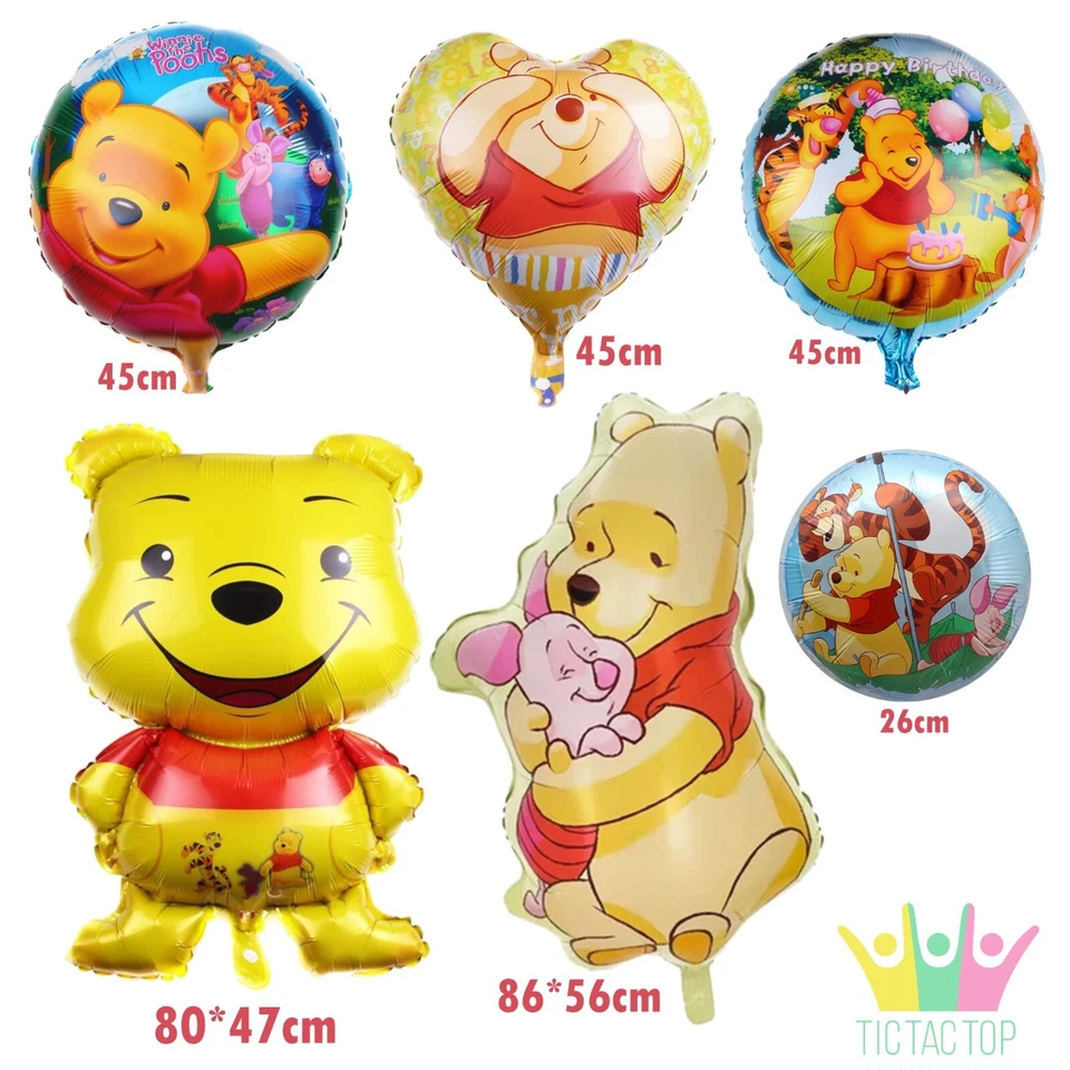 Winnie The Pooh Balloon Foil. Party Lolly Loot Bag Decoration Bunting Cake Flags - image 2 of 4