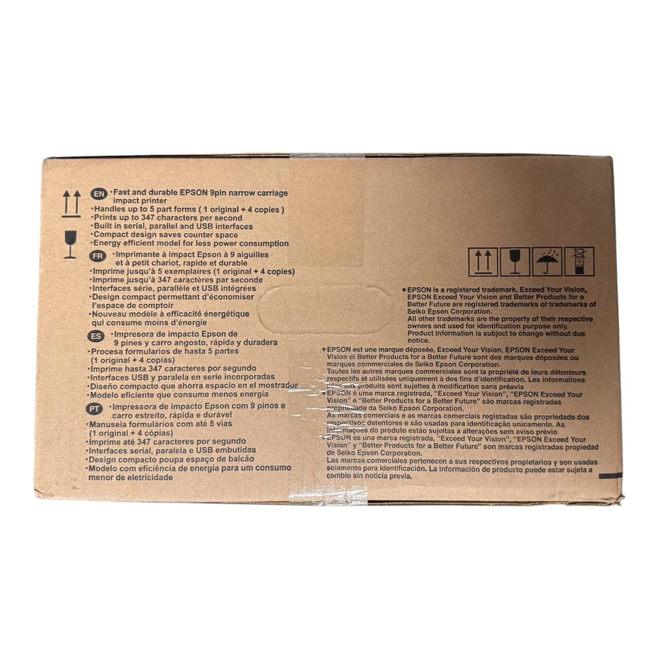 Epson LX-350 9-pin Dot Matrix Printer - Monochrome - Black C11CC24001 - Image 3 of 3