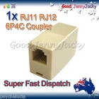 1 x RJ11 6P4C 4wire Coupler Female-F for Phone/Telephone Cable/Cord/Wire Joiner