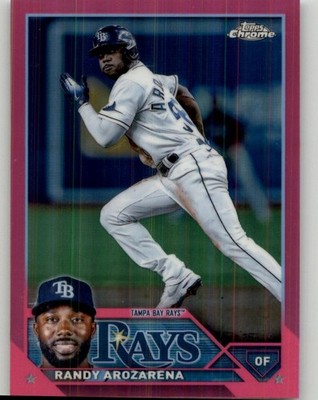 2023 Topps Chrome Randy Arozarena Pink Refractors #59 Tampa Bay Rays