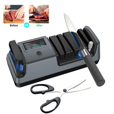 5-IN-1 Electric Knife Sharpener-3 Rotational Speed Adjustable Knife Sharpener