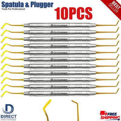 Dental Composite Filling Instruments Spatula & Plugger Titanium Gold Tips