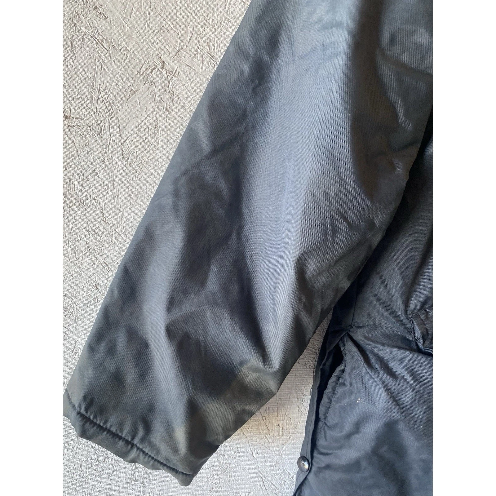 VTG Timber King Waist Flight Jacket Navy Mens Large Rare!! FREE SHIPPING - product detail image 5