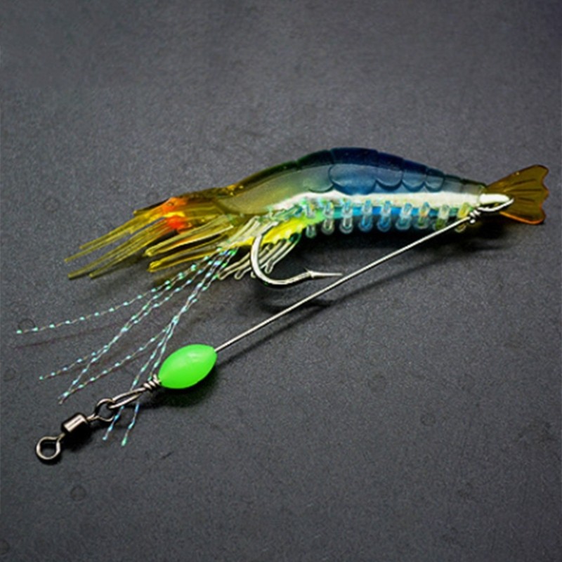 7 Pcs Luminous Silicone Soft Shrimp Baits Artificial Lures Fishing Accessories - Image 6