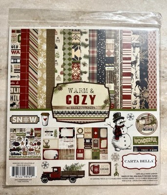 Carta Bella *WARM & COZY* 12x12 Paper Collection 2014 Stickers COMPLETE +BONUS
