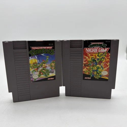 Nintendo Teenage mutant ninja turtles nes And Turtles II The Arcade Game-Lot Of2