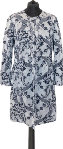 Valentino, Valentino Denim-Gehrock Vintage blau Blumen IT46 UK 12
