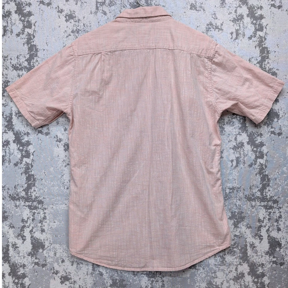 Ezekiel Men's Striped Short Sleeve Button Up Shirt Size Large Coral & Gray - Image 2 of 4