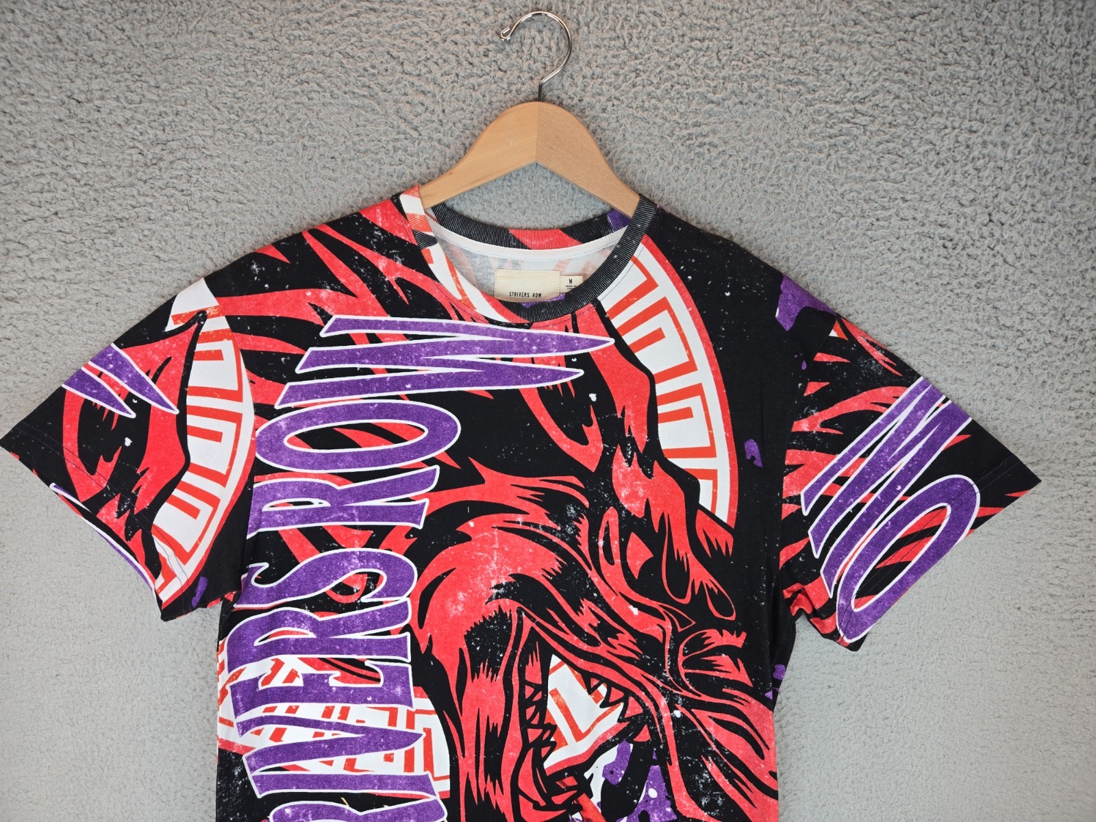 FILA T shirt uomo Strivers Row grafica lupo taglia M girocollo manica corta colorata