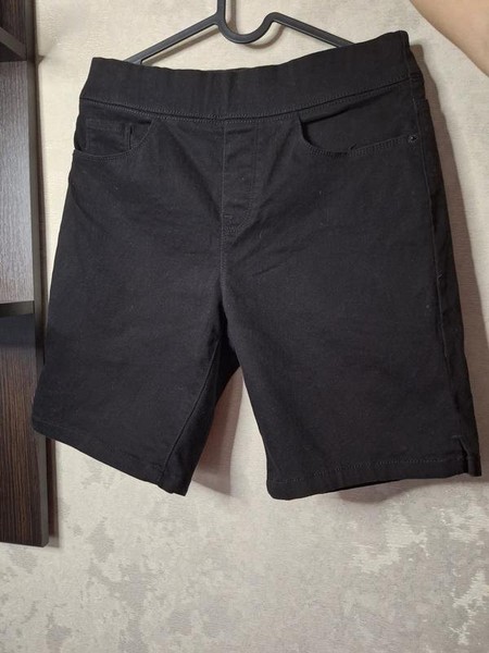 Women DKNY Shorts Black Polyester 36 / S / 44