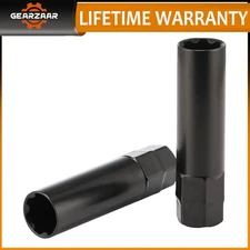 (2) Black Socket Key Tool for 7 spline Lug Nuts | 19mm, 3/4", 21mm, 13/16" Wsbop