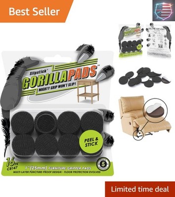GorillaPads CB147 Non Slip Furniture Pads/Gripper Feet Set of 16 Self Adhesiv...