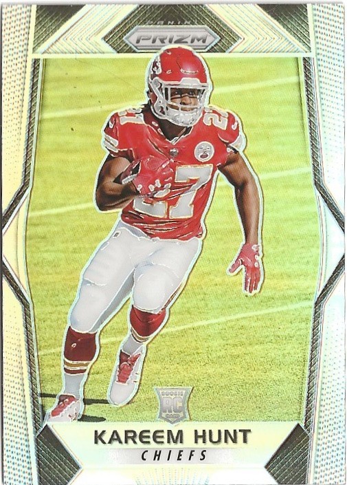 2017 Panini Prizm Kareem Hunt Silver Prizm SP Kansas City Chiefs