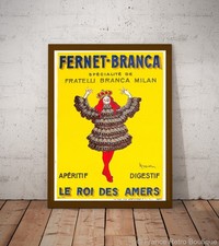 Póster francés vintage Fernet Branca