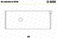 Glyco 01-5040/4 STD Pleuellagerschale