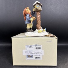 Vintage Goebel Hummel The Benevolent Birdfeeder #2187 Figurine W/ Box
